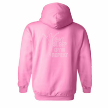 Afbeelding in Gallery-weergave laden, Roze Love Gymnastics Hoodie keuze uit 6 logo's of je naam! UNISEX