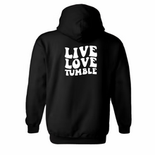 Afbeelding in Gallery-weergave laden, Zwarte Love Gymnastics Hoodie keuze uit 7 logo's of je naam! UNISEX