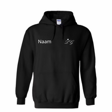 Afbeelding in Gallery-weergave laden, Zwarte Love Gymnastics Hoodie keuze uit 7 logo's of je naam! UNISEX