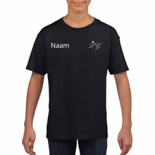 Afbeelding in Gallery-weergave laden, Zwart Love Gymnastics T-shirt keuze uit 7 logo&#39;s of je naam! UNISEX
