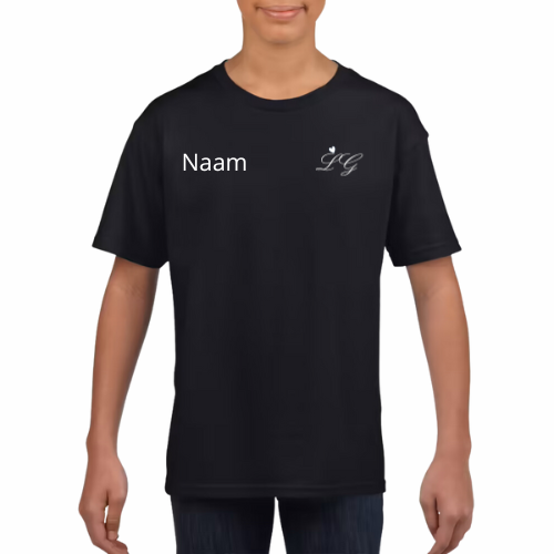 Zwart Love Gymnastics T-shirt keuze uit 7 logo's of je naam! UNISEX